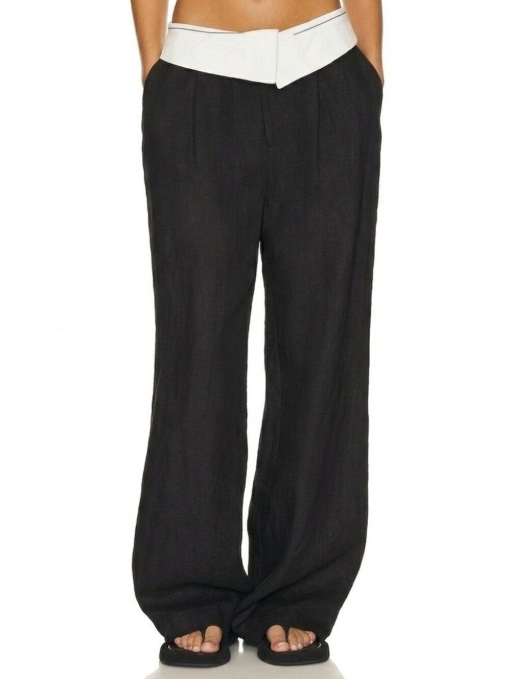 Revolve Osis Studio 100% Linen Lily Wide Leg Pants - Large